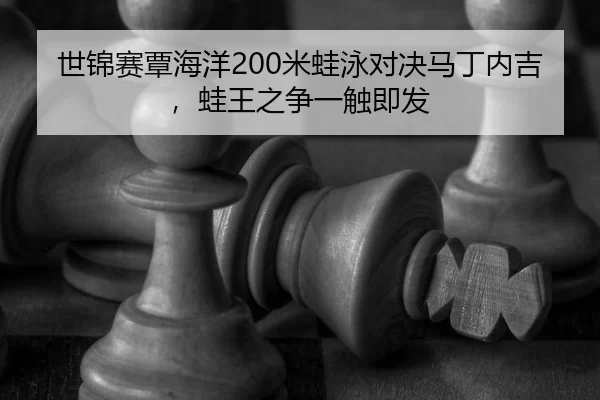 世锦赛覃海洋200米蛙泳对决马丁内吉，蛙王之争一触即发